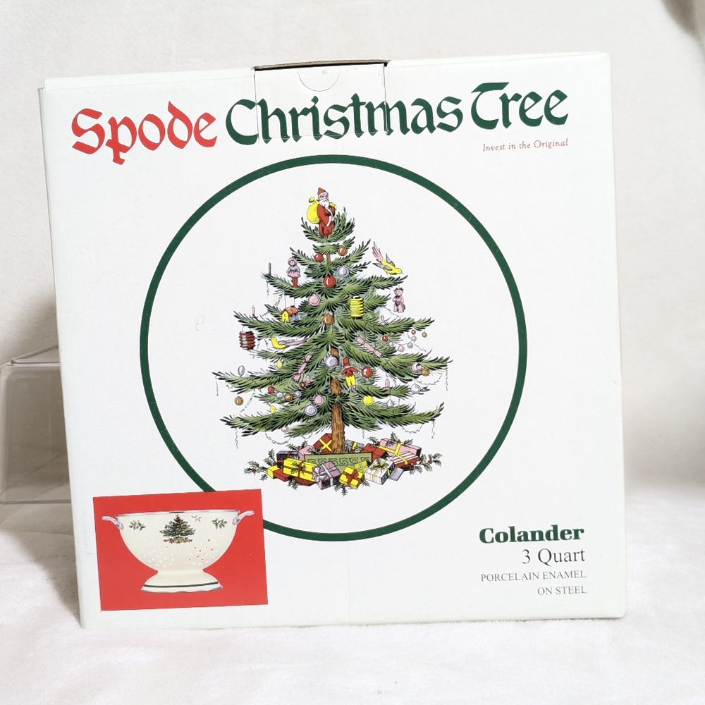 Spode Christmas Tree 3 Quart Colander/Strainer,‎ Holiday
